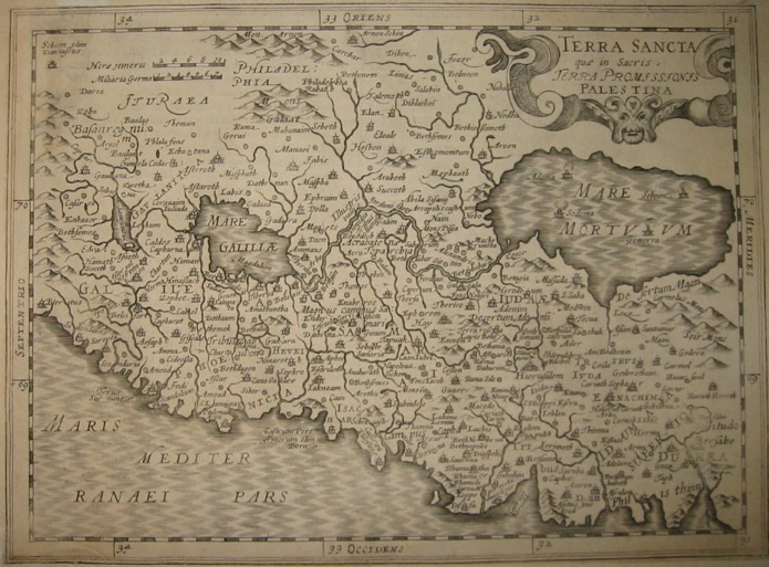 Mercator Gerard - Hondius Jodocus Terra Sancta quae in Sacris Terra Promissiones Palestina 1630 Amsterdam 